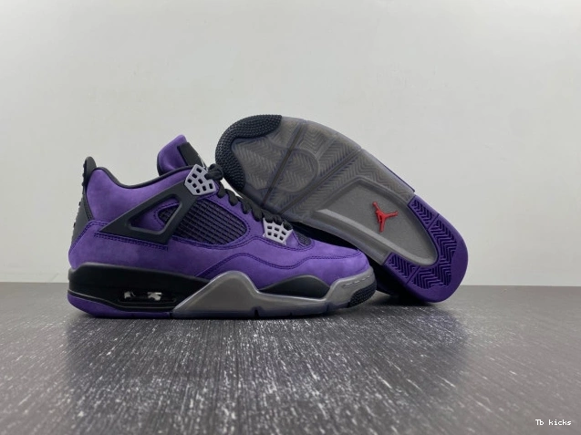Cheap TBK x 4 Travis Scott Jordan Suede Purple Air 0819